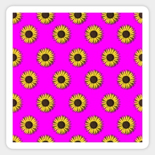 sunflowers in pink Sticker